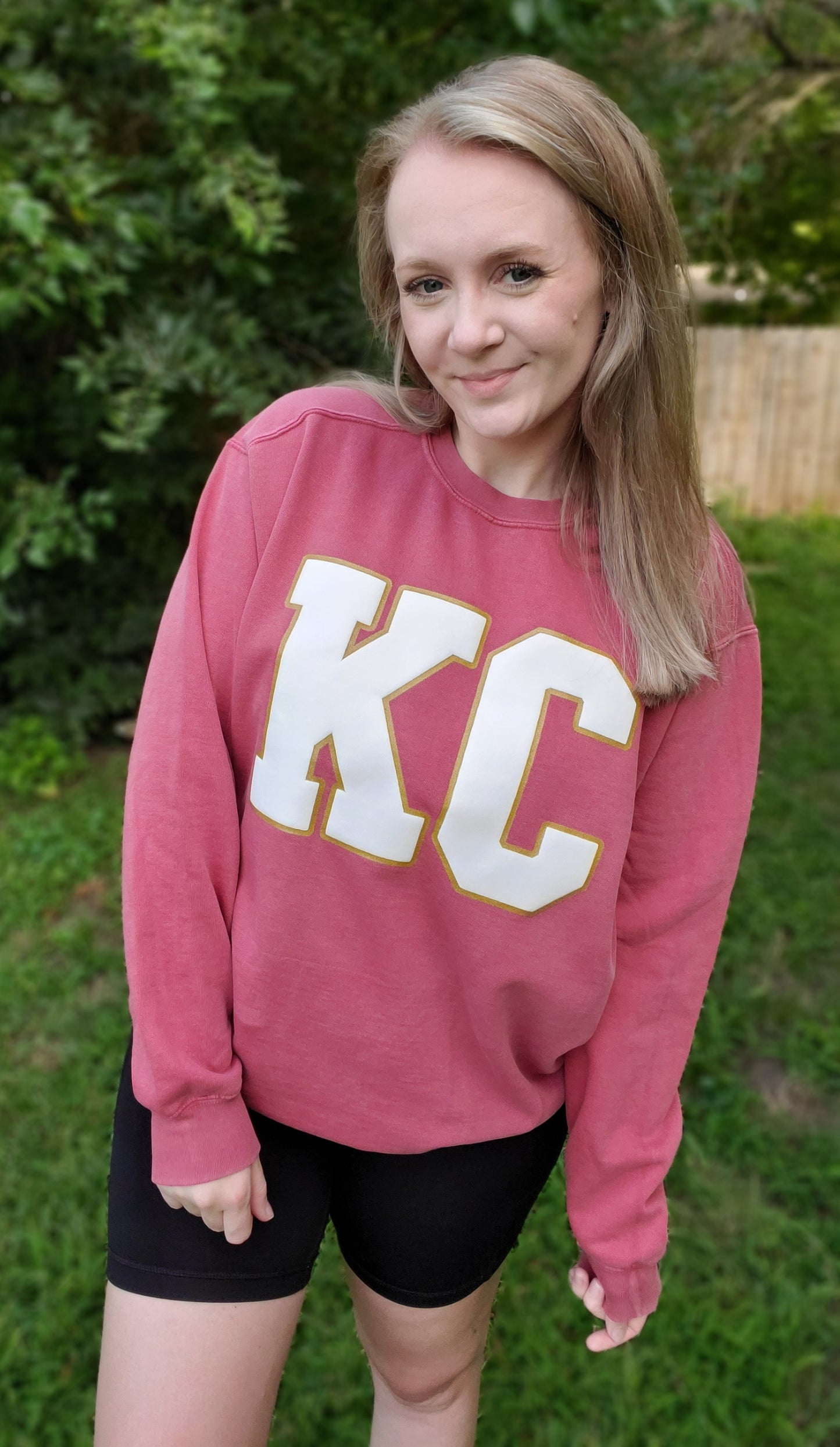 KC Block *PUFF* Crimson Vintage Wash Crewneck Sweatshirt