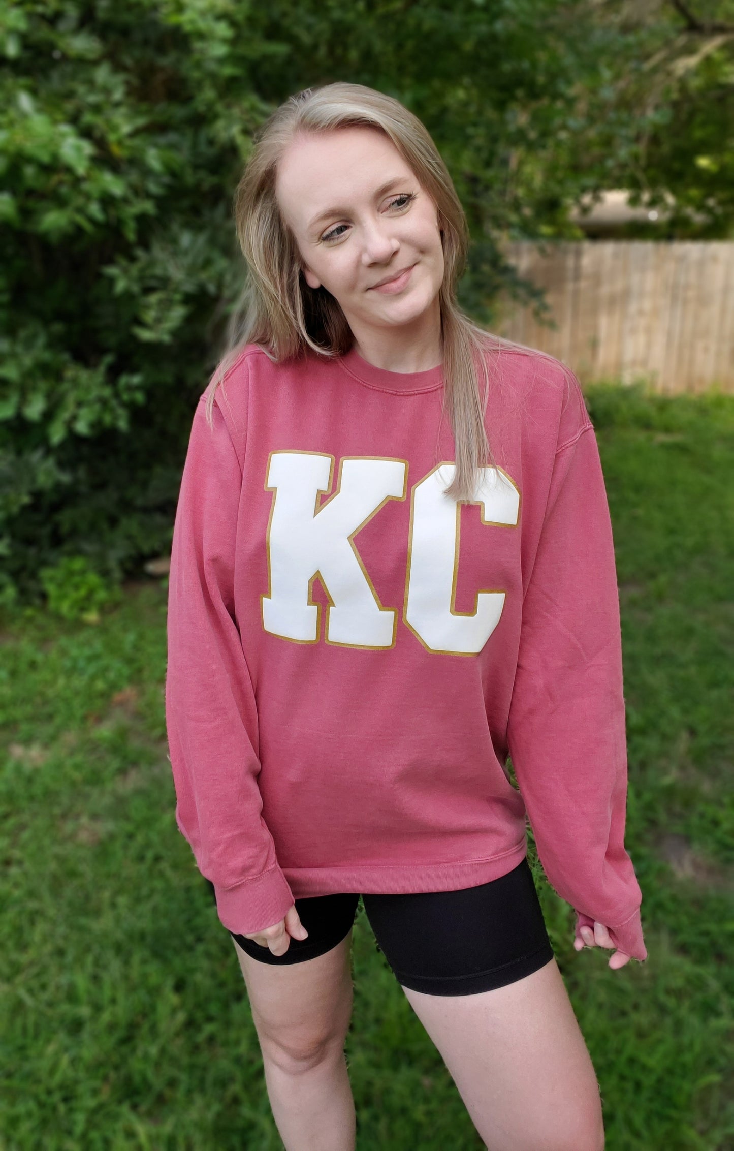 KC Block *PUFF* Crimson Vintage Wash Crewneck Sweatshirt