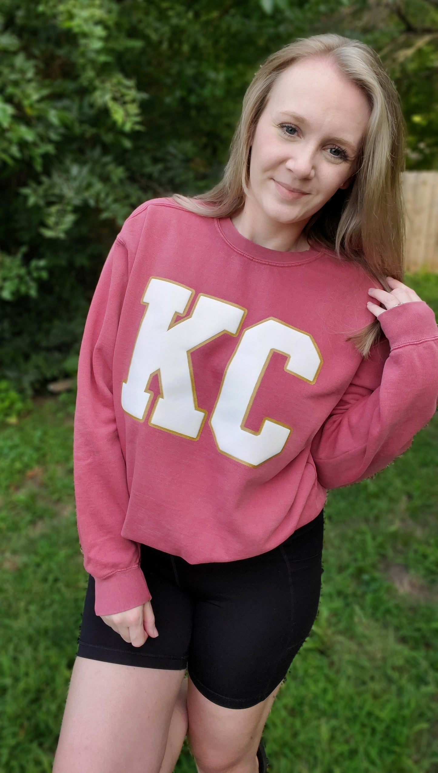 KC Block *PUFF* Crimson Vintage Wash Crewneck Sweatshirt