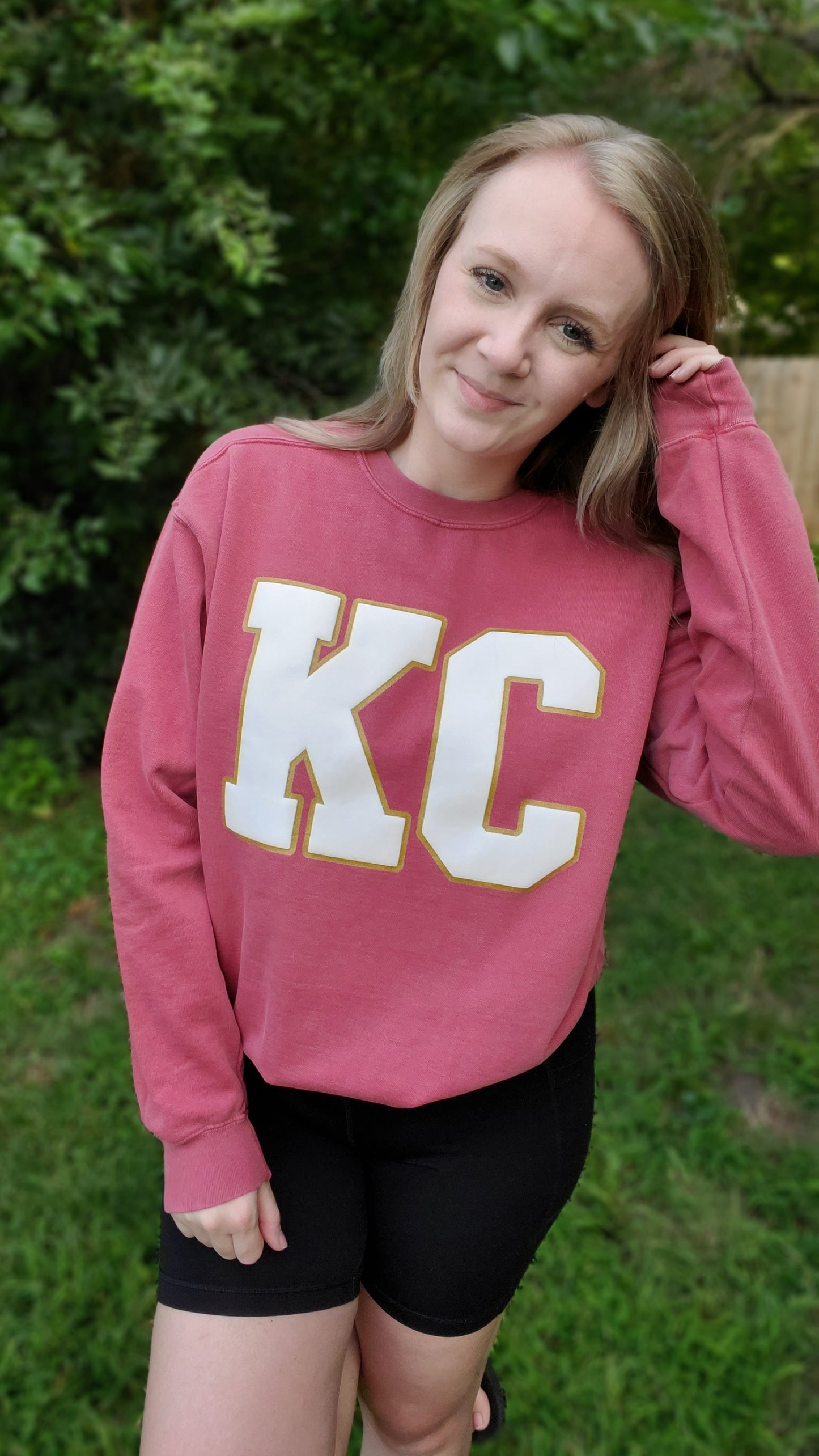 KC Block *PUFF* Crimson Vintage Wash Crewneck Sweatshirt