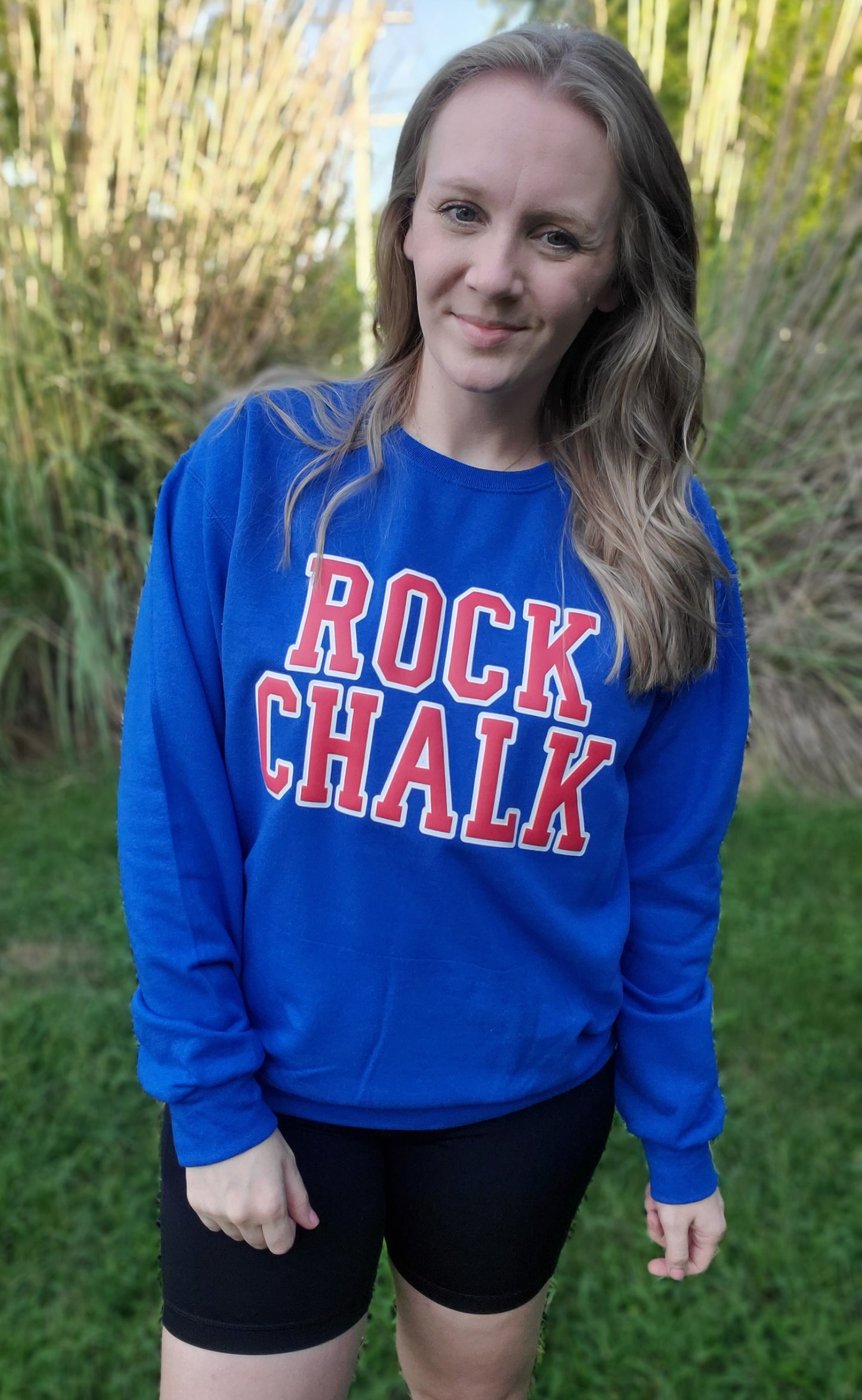 R.C. KANSAS *PUFF* Blue Crewneck Sweatshirt