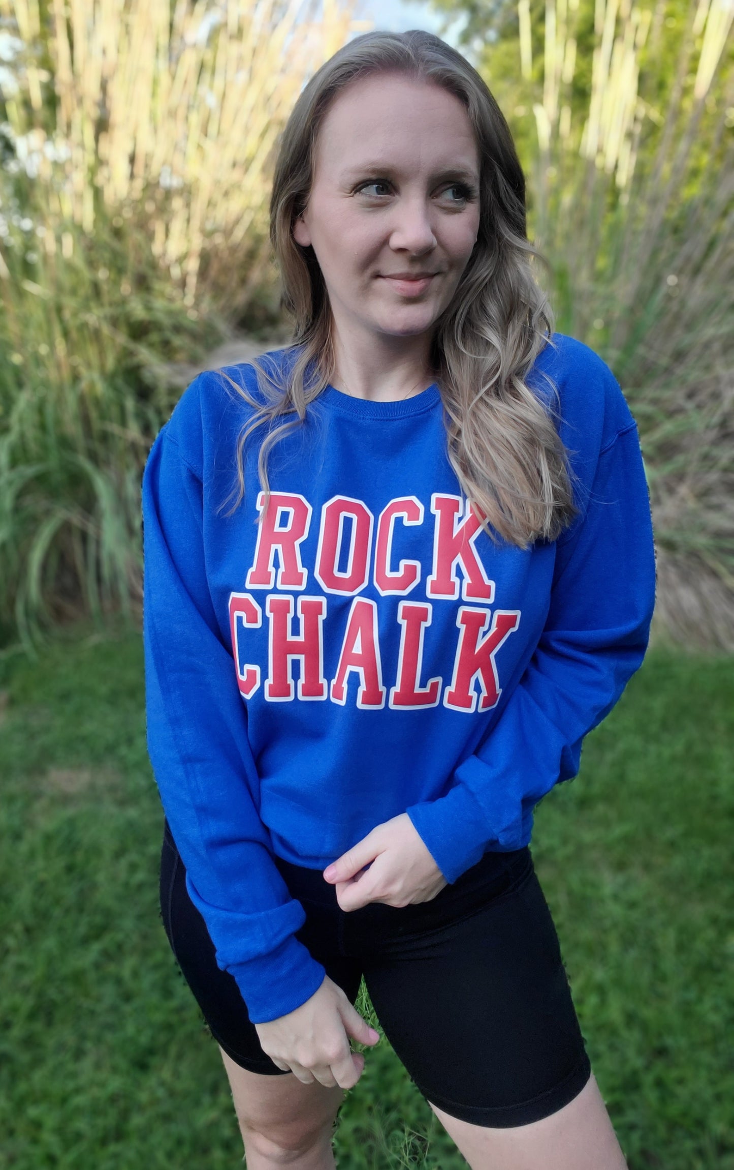 R.C. KANSAS *PUFF* Blue Crewneck Sweatshirt