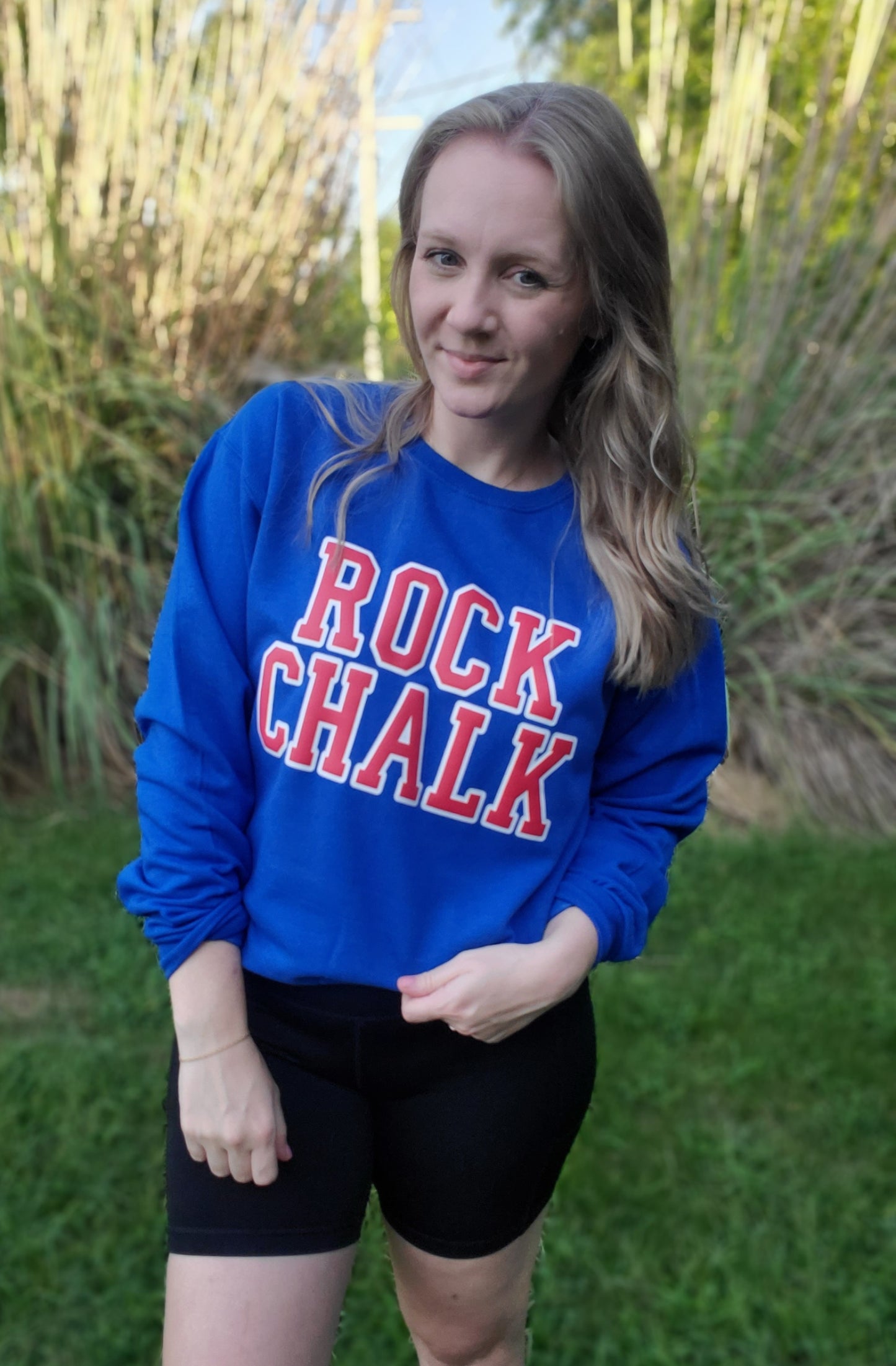 R.C. KANSAS *PUFF* Blue Crewneck Sweatshirt