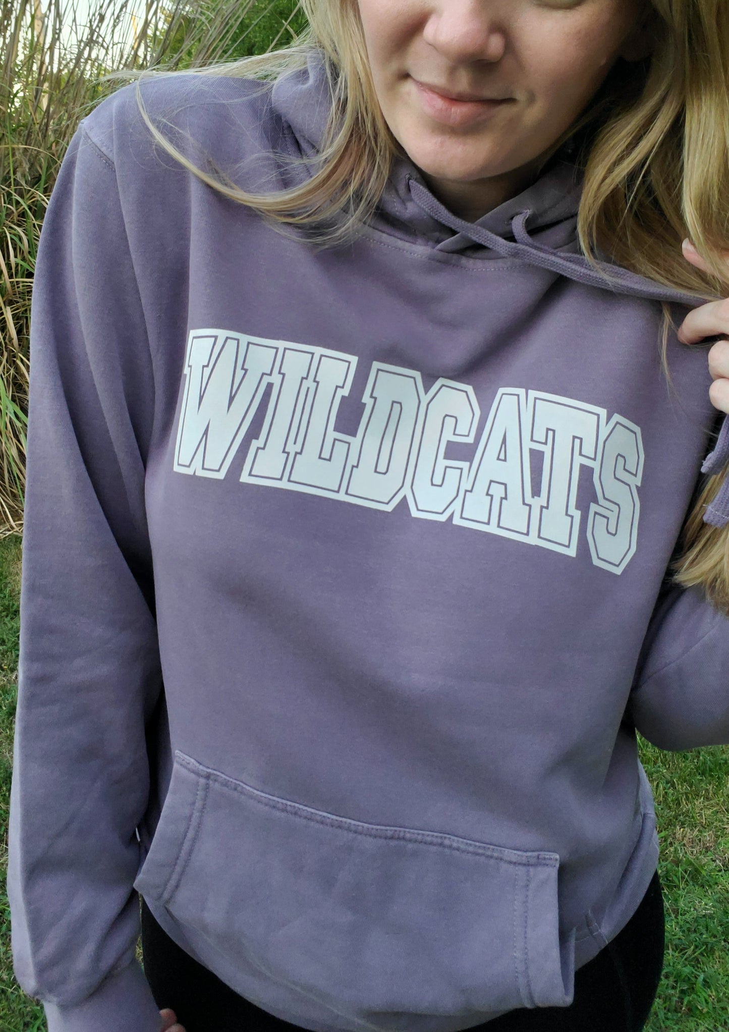 WILDCATS VARSITY Mineral Wash Plum Hooded Sweatshirt