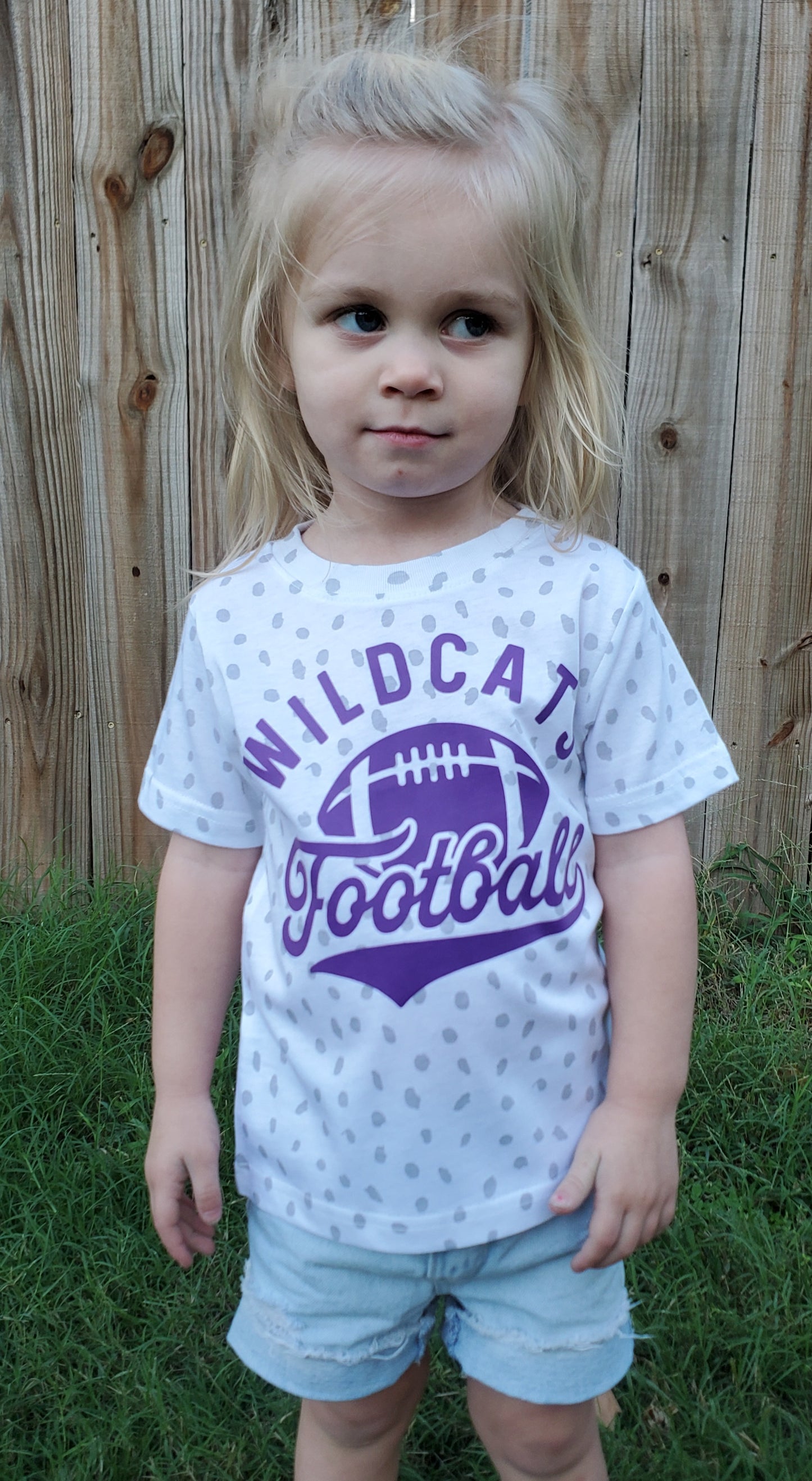 WILDCATS FOOTBALL White Spot Short Sleeve Tee (TODDLER)