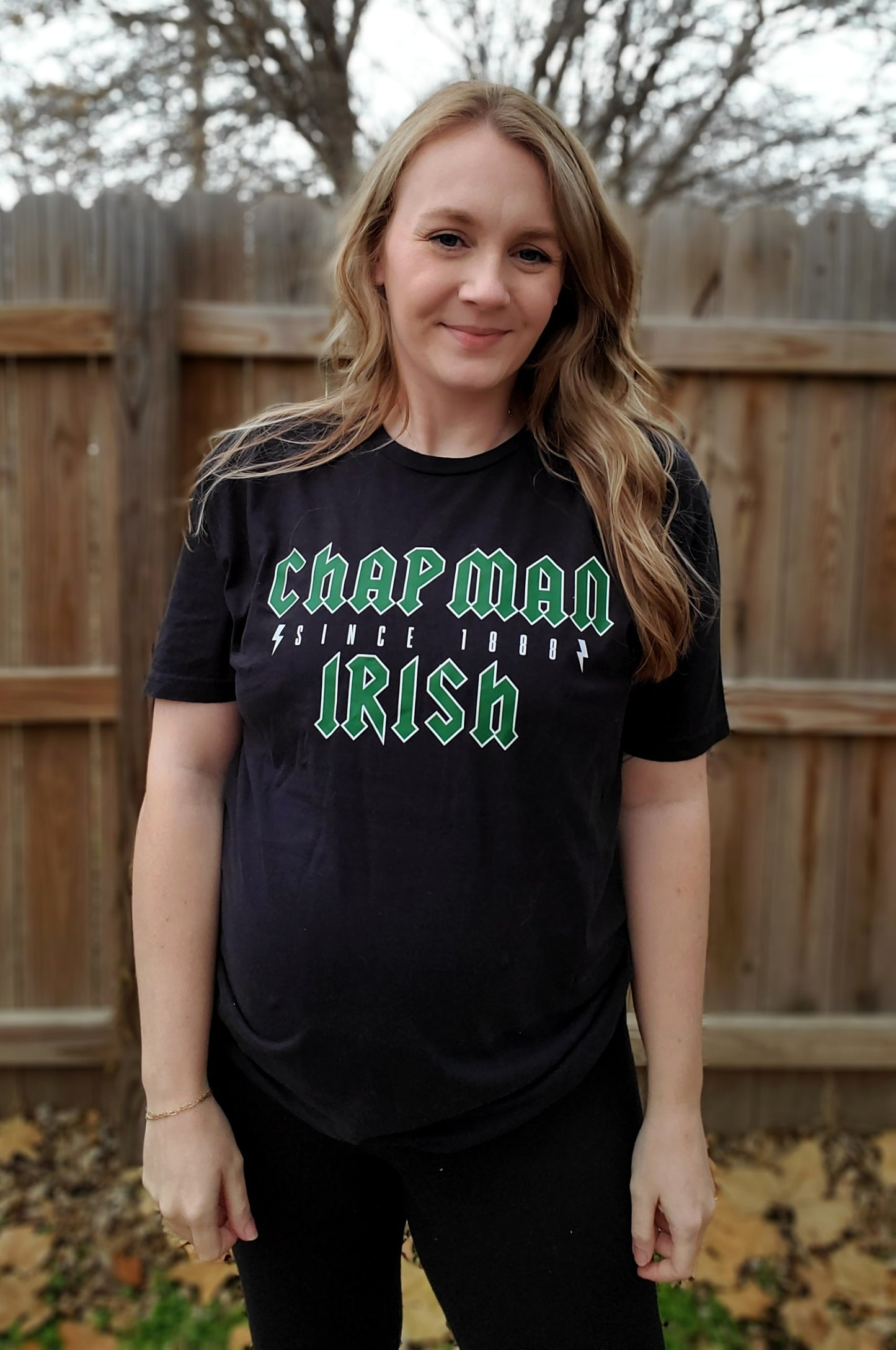 CHAPMAN IRISH Band Style Short Sleeve Black Tee