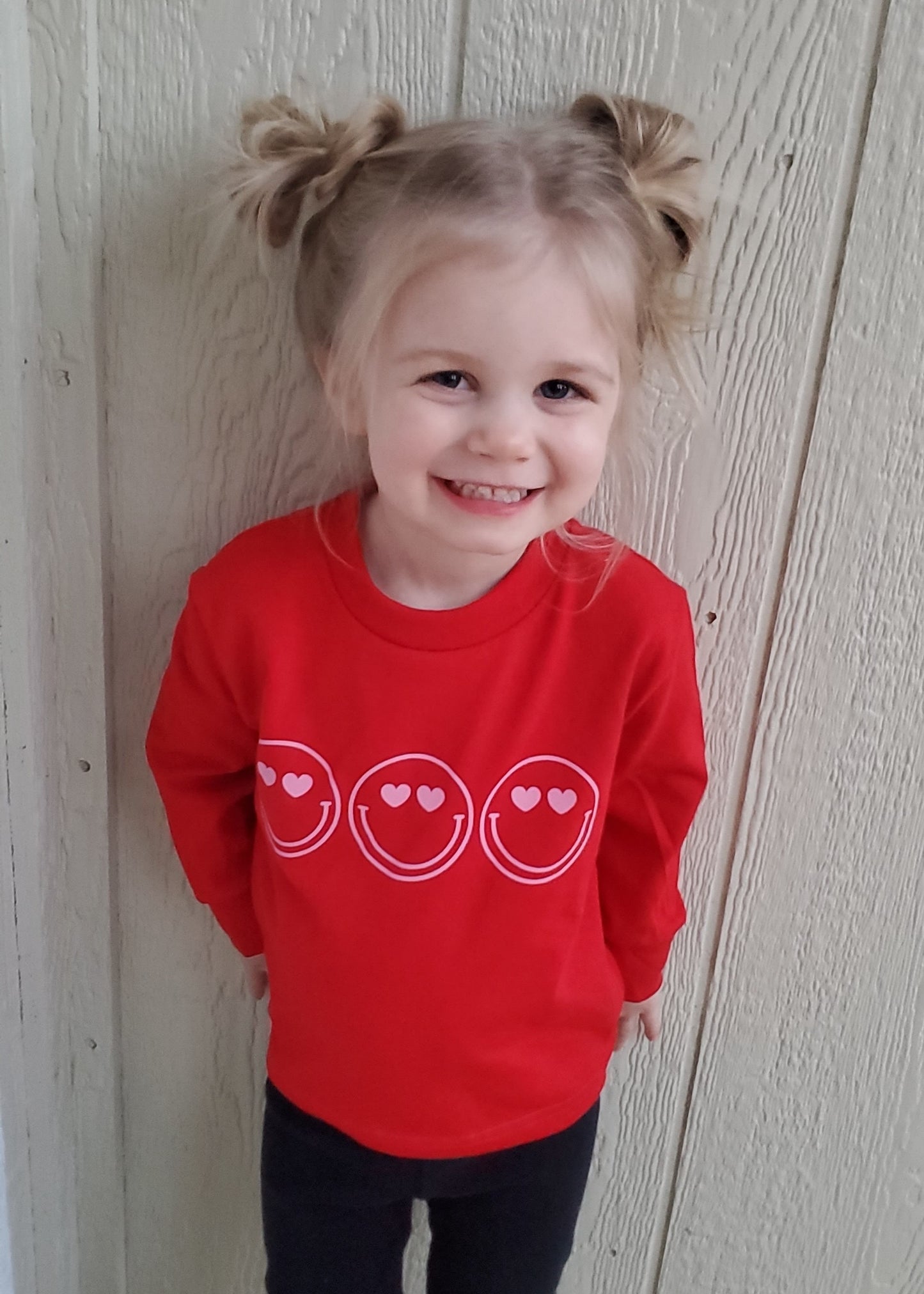 HEART EYES Red Long Sleeve Tee (KIDS)