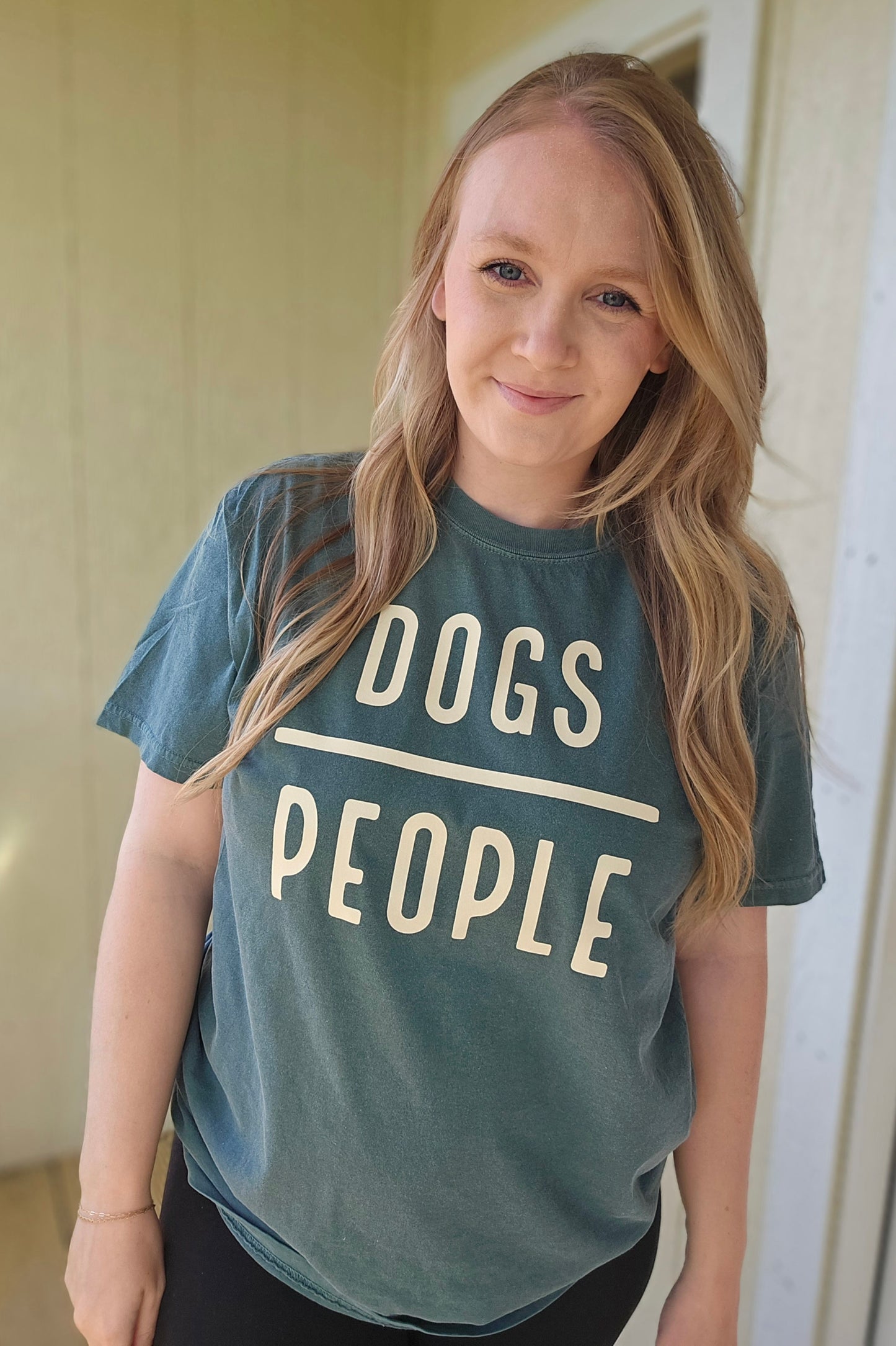 DOGS|PEOPLE Forest Green Vintage Wash Short Sleeve Tee