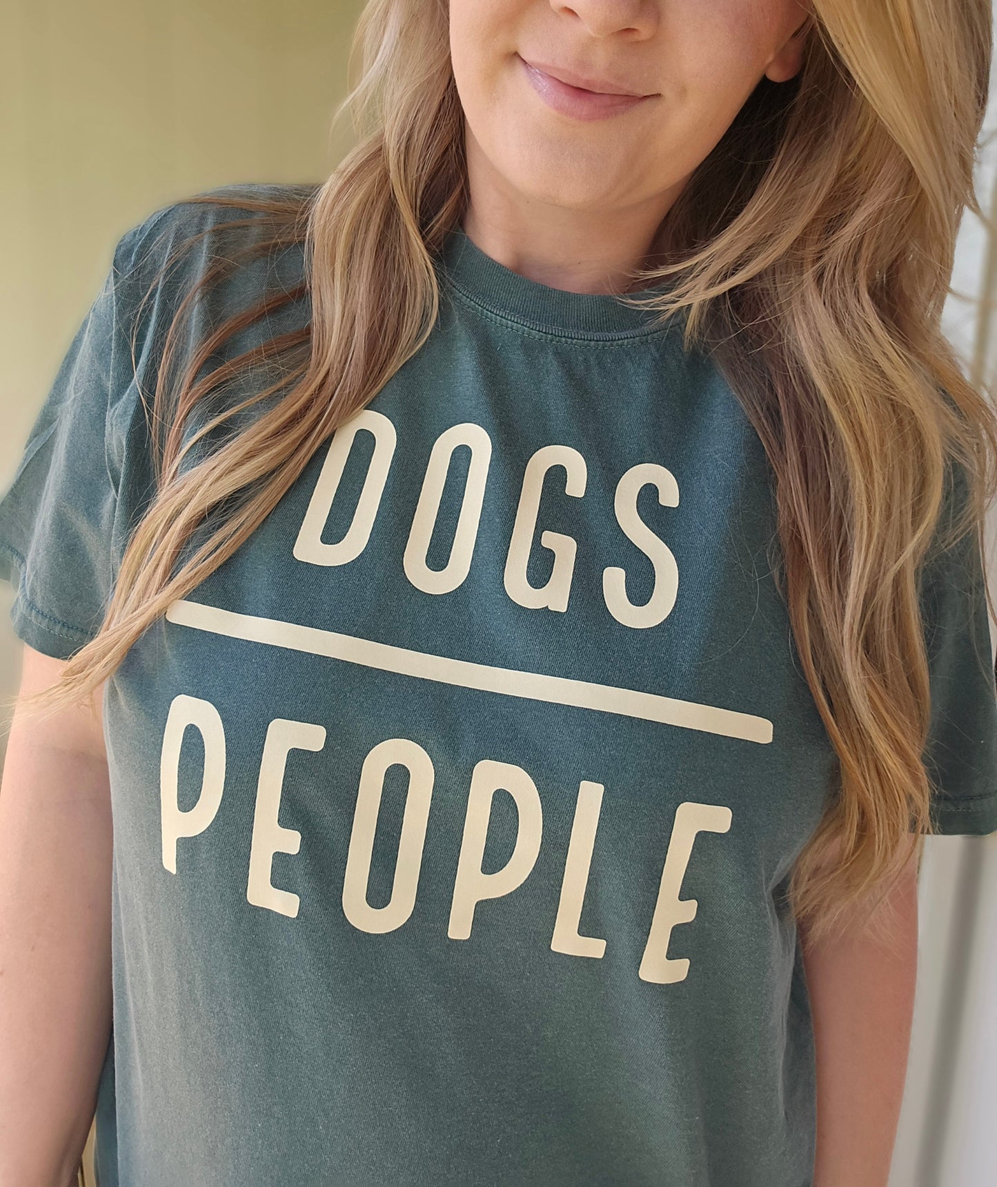 DOGS|PEOPLE Forest Green Vintage Wash Short Sleeve Tee