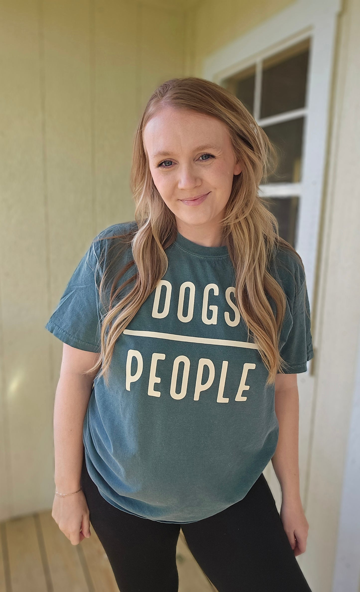 DOGS|PEOPLE Forest Green Vintage Wash Short Sleeve Tee