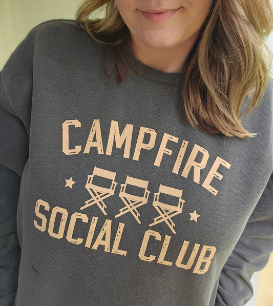 CAMPFIRE SOCIAL CLUB Charcoal Vintage Wash Crewneck Sweatshirt