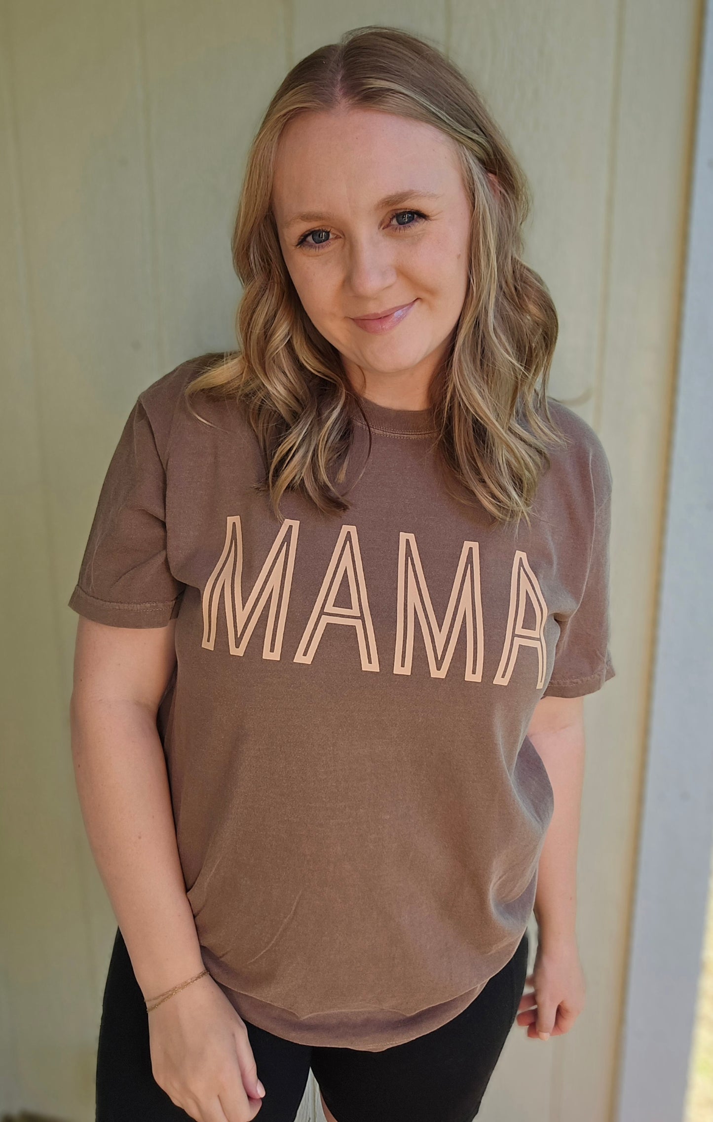 MAMA Espresso Vintage Wash Short Sleeve Tee