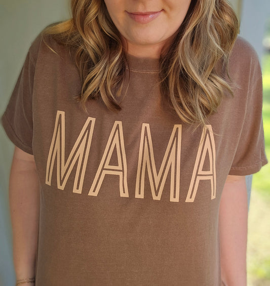 MAMA Espresso Vintage Wash Short Sleeve Tee