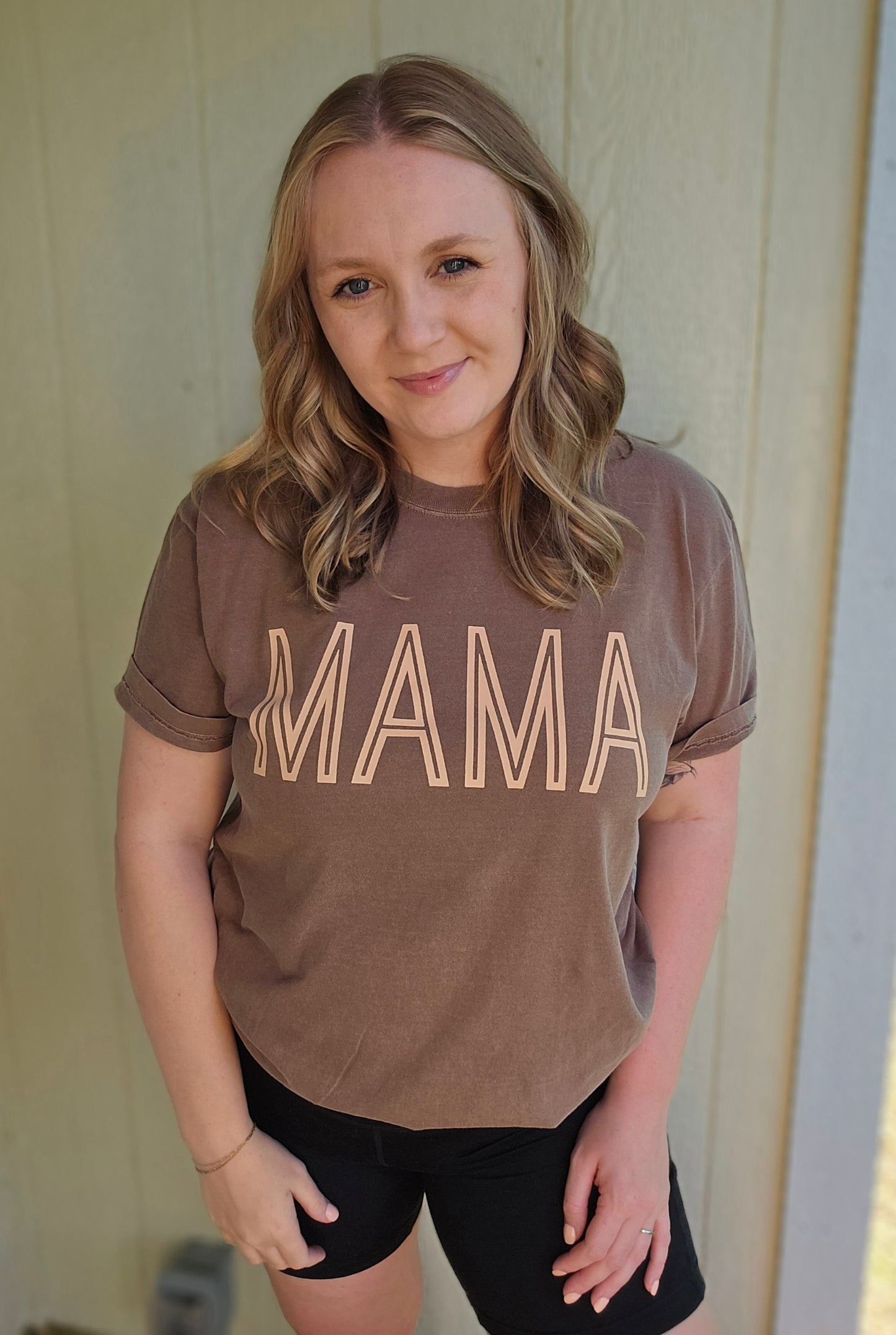 MAMA Espresso Vintage Wash Short Sleeve Tee