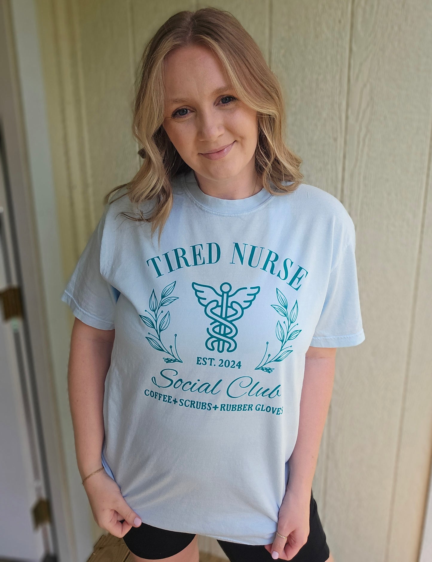 TIRED NURSE SOCIAL CLUB Vintage Wash Short Sleeve Tee