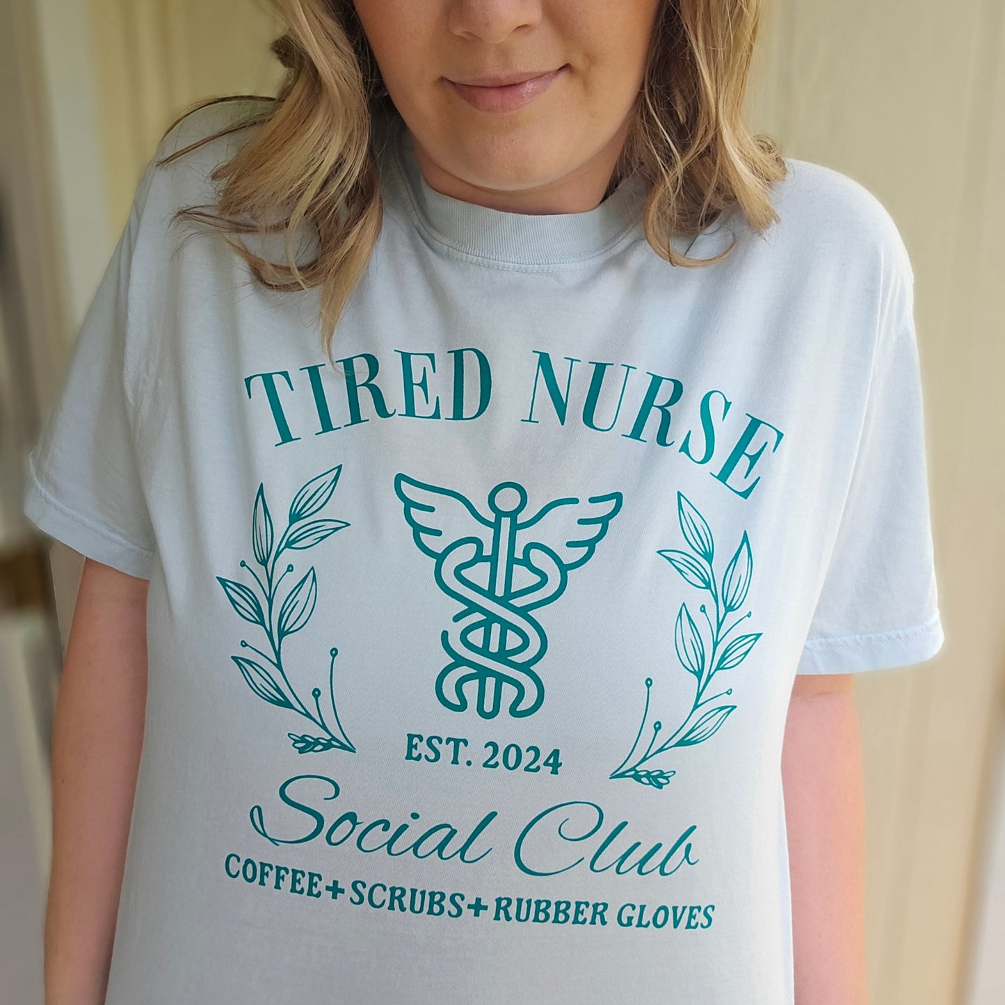 TIRED NURSE SOCIAL CLUB Vintage Wash Short Sleeve Tee