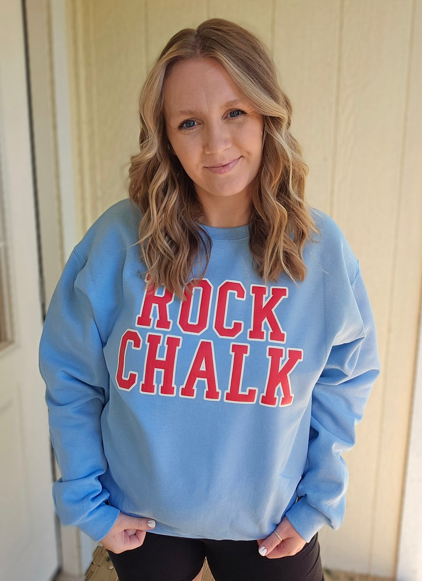 R.C. Kansas *PUFF* Baby Blue Crewneck Sweatshirt