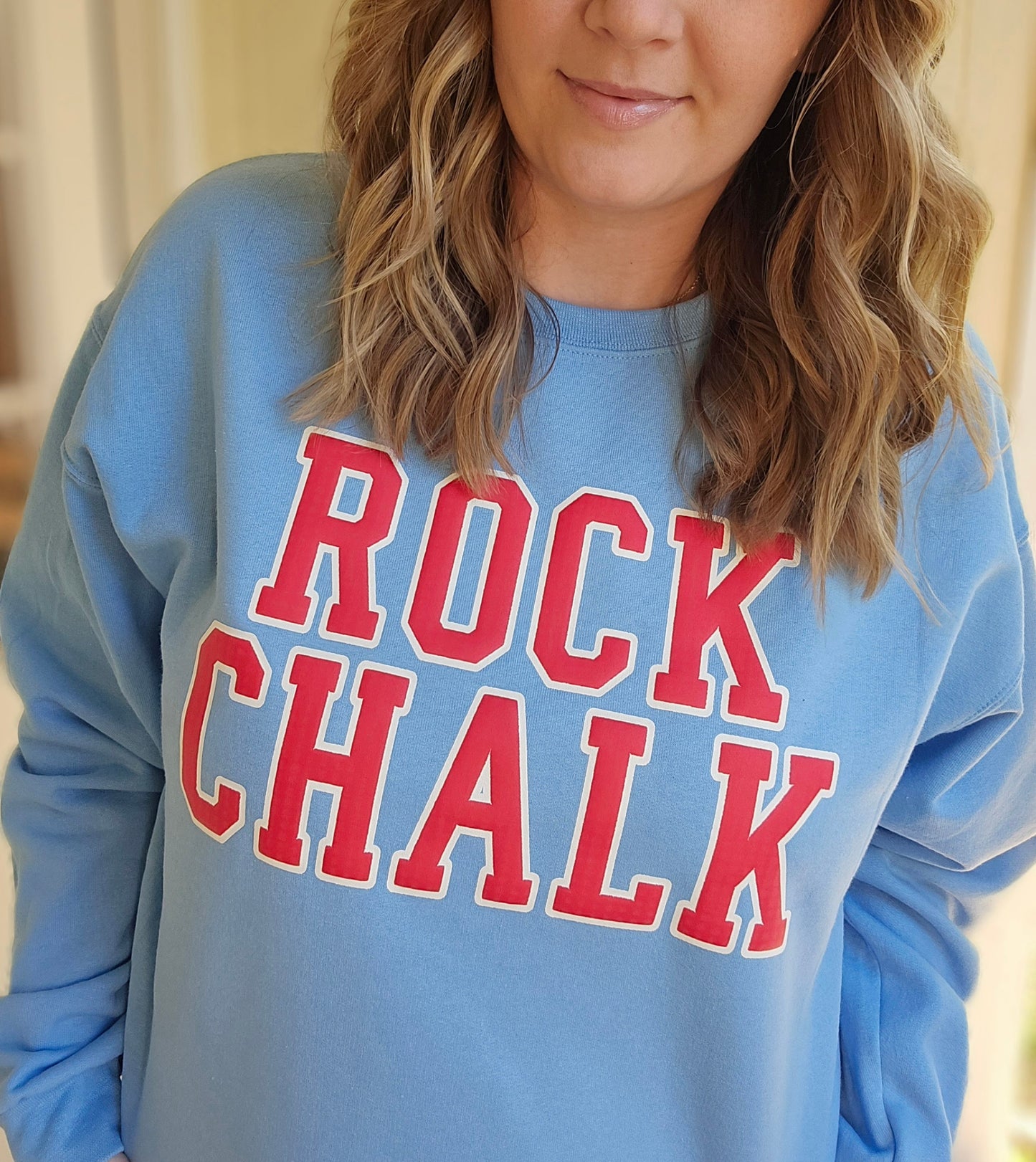 R.C. Kansas *PUFF* Baby Blue Crewneck Sweatshirt