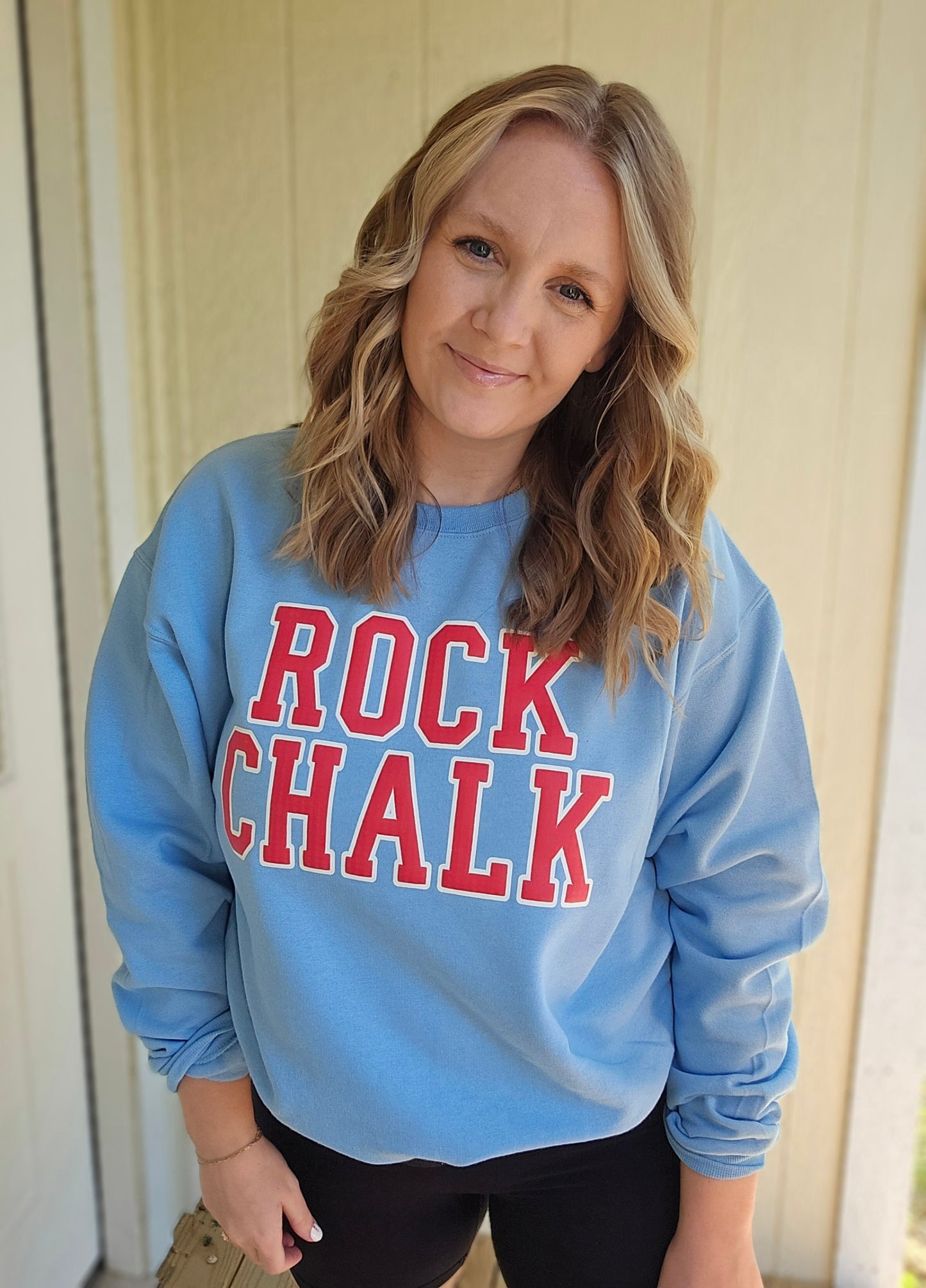 R.C. Kansas *PUFF* Baby Blue Crewneck Sweatshirt