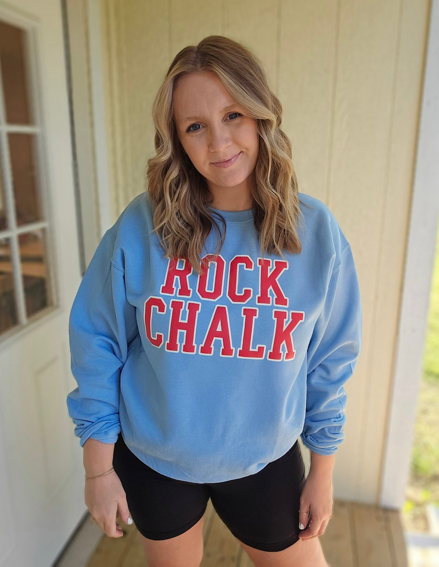 R.C. Kansas *PUFF* Baby Blue Crewneck Sweatshirt