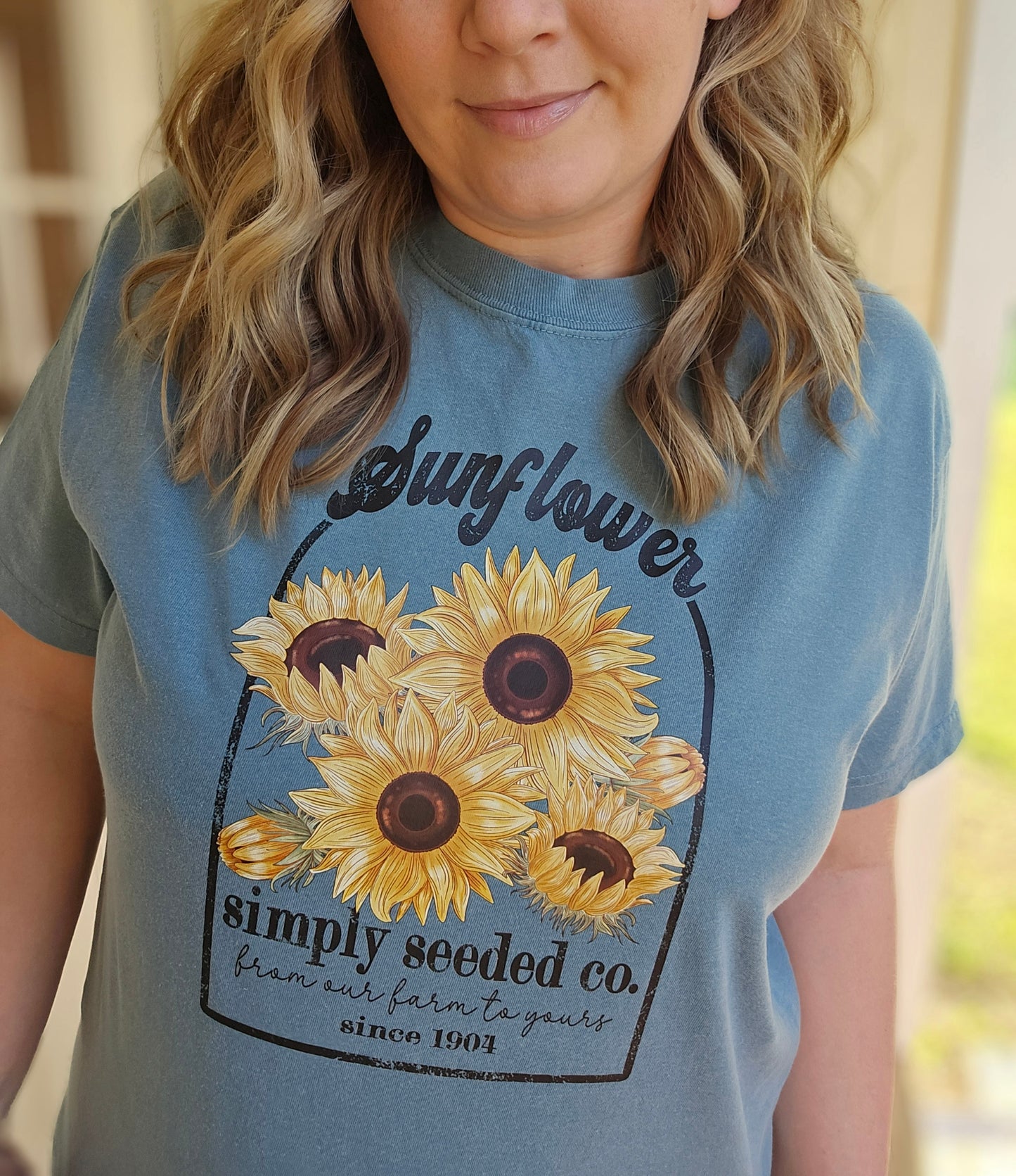 SUNFLOWER Ice Blue Vintage Wash Short Sleeve Tee