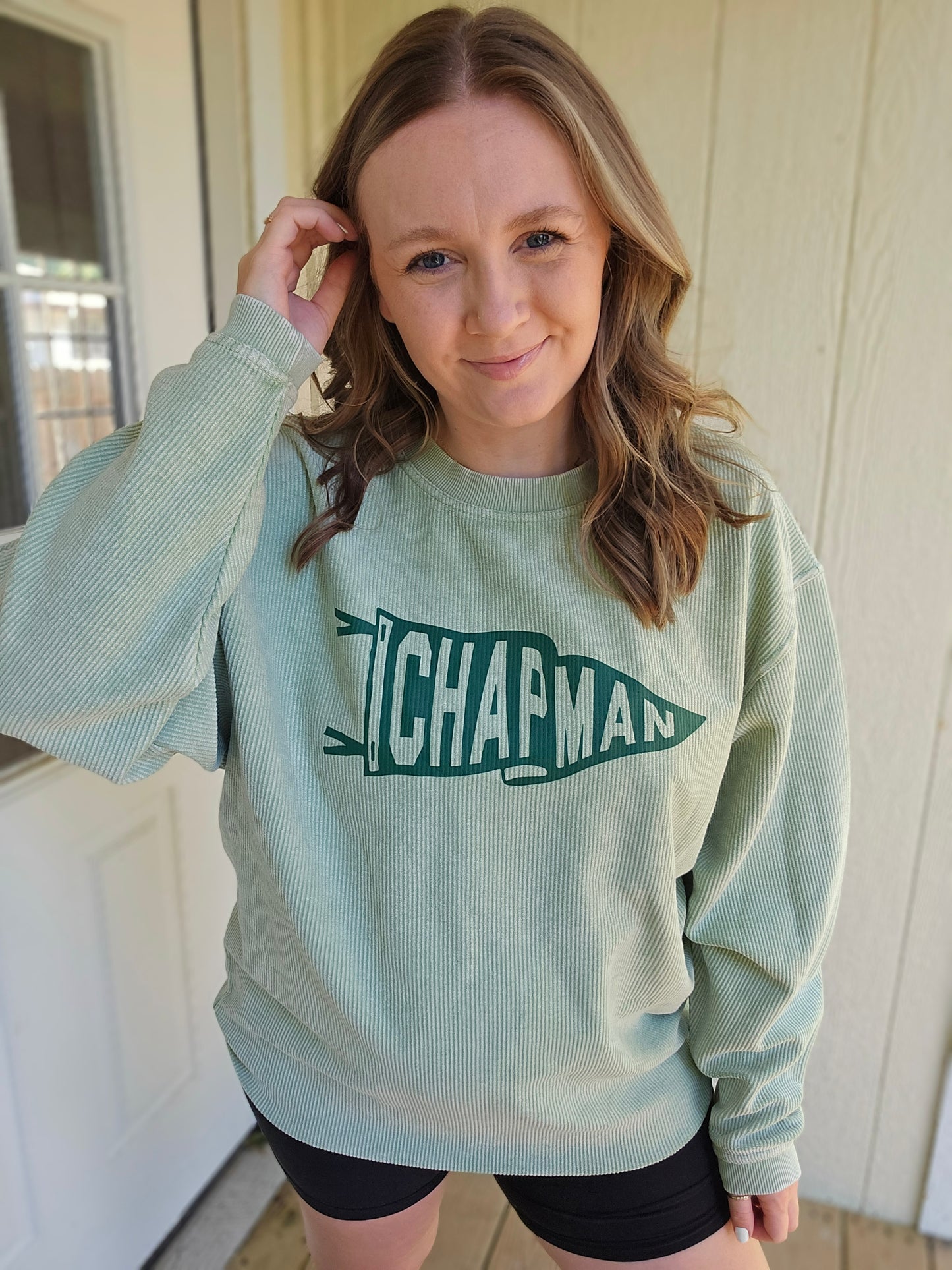 CHAPMAN PENNANT Sage Green Corded Crew - **PREORDER**