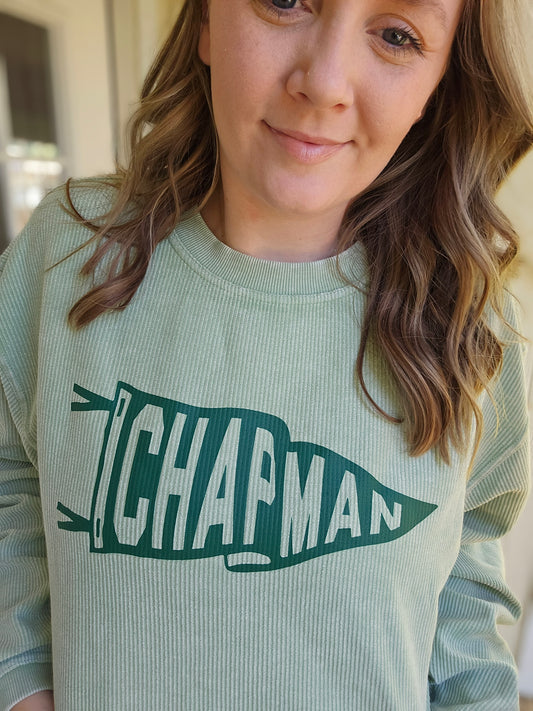 CHAPMAN PENNANT Sage Green Corded Crew - **PREORDER**