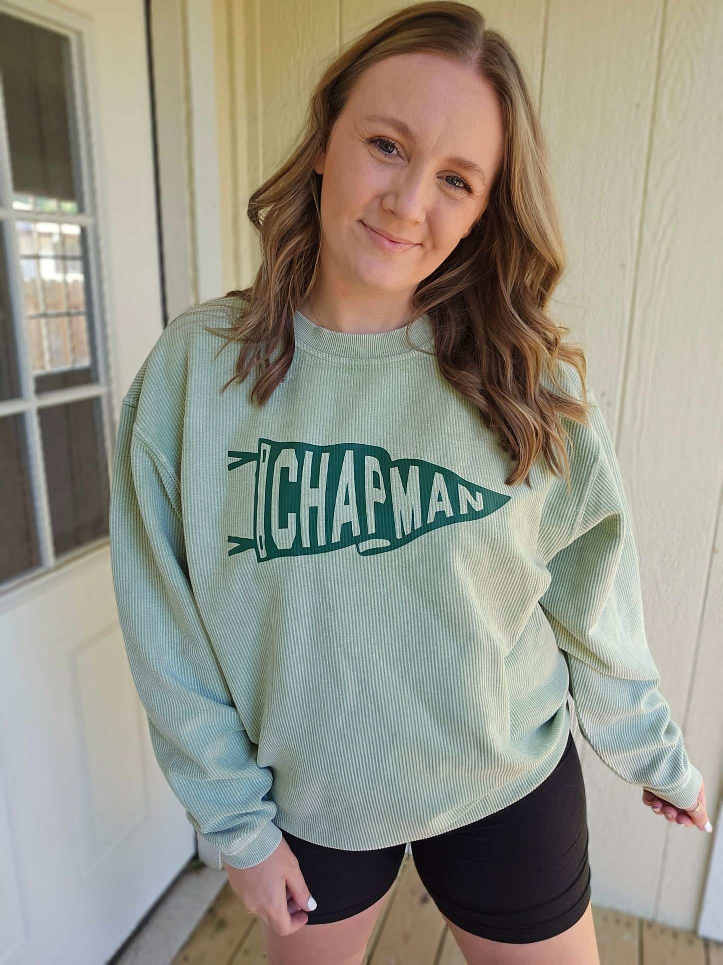 CHAPMAN PENNANT Sage Green Corded Crew - **PREORDER**