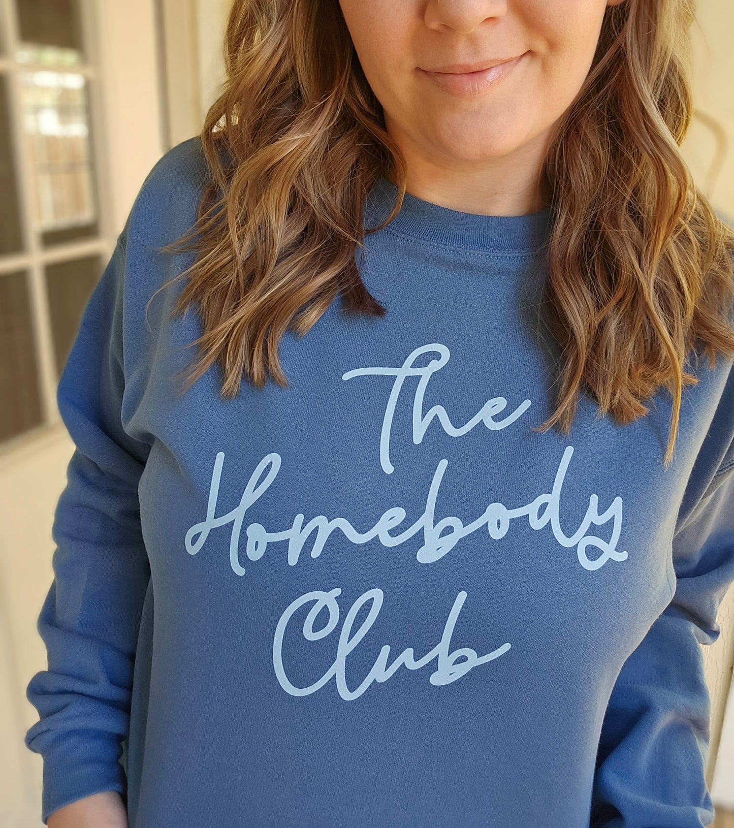 THE HOMEBODY CLUB Denim Crewneck Sweatshirt