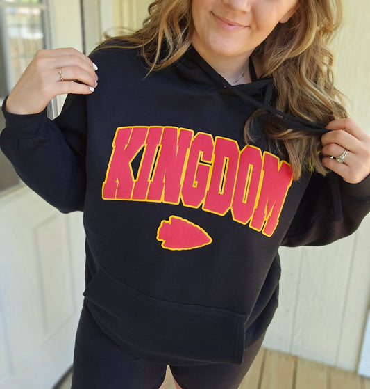 KINGDOM Arch *PUFF* Black Hooded Sweatshirt