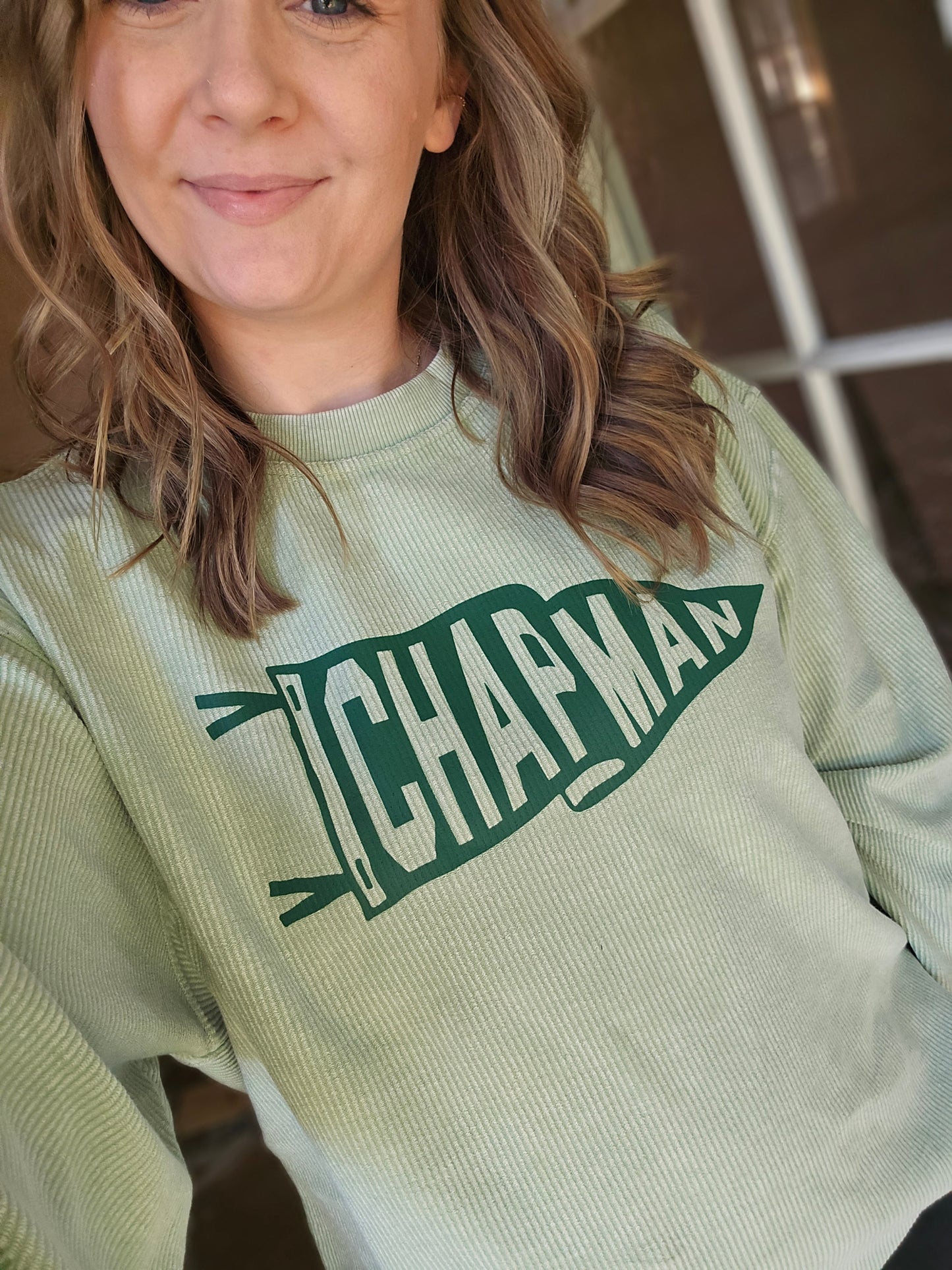 CHAPMAN PENNANT Sage Green Corded Crew - **PREORDER**