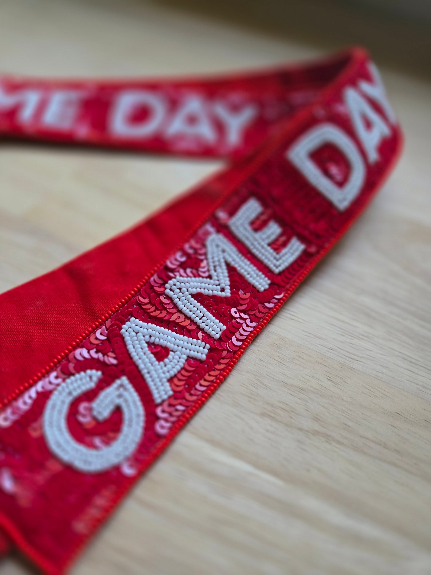 KC GAME DAY Bead/Sequin Stadium Bag Strap (Strap Only)