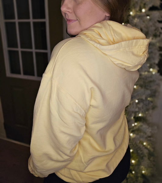 KC FOOTBALL 1960 Pastel Yellow Vintage Wash Hoodie