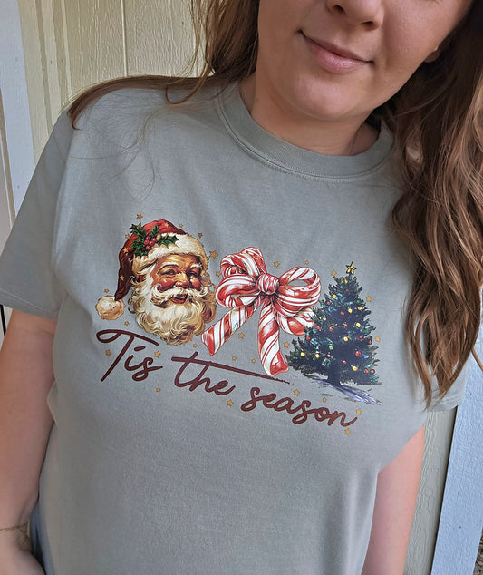 TIS THE SEASON Sage Vintage Wash Tee