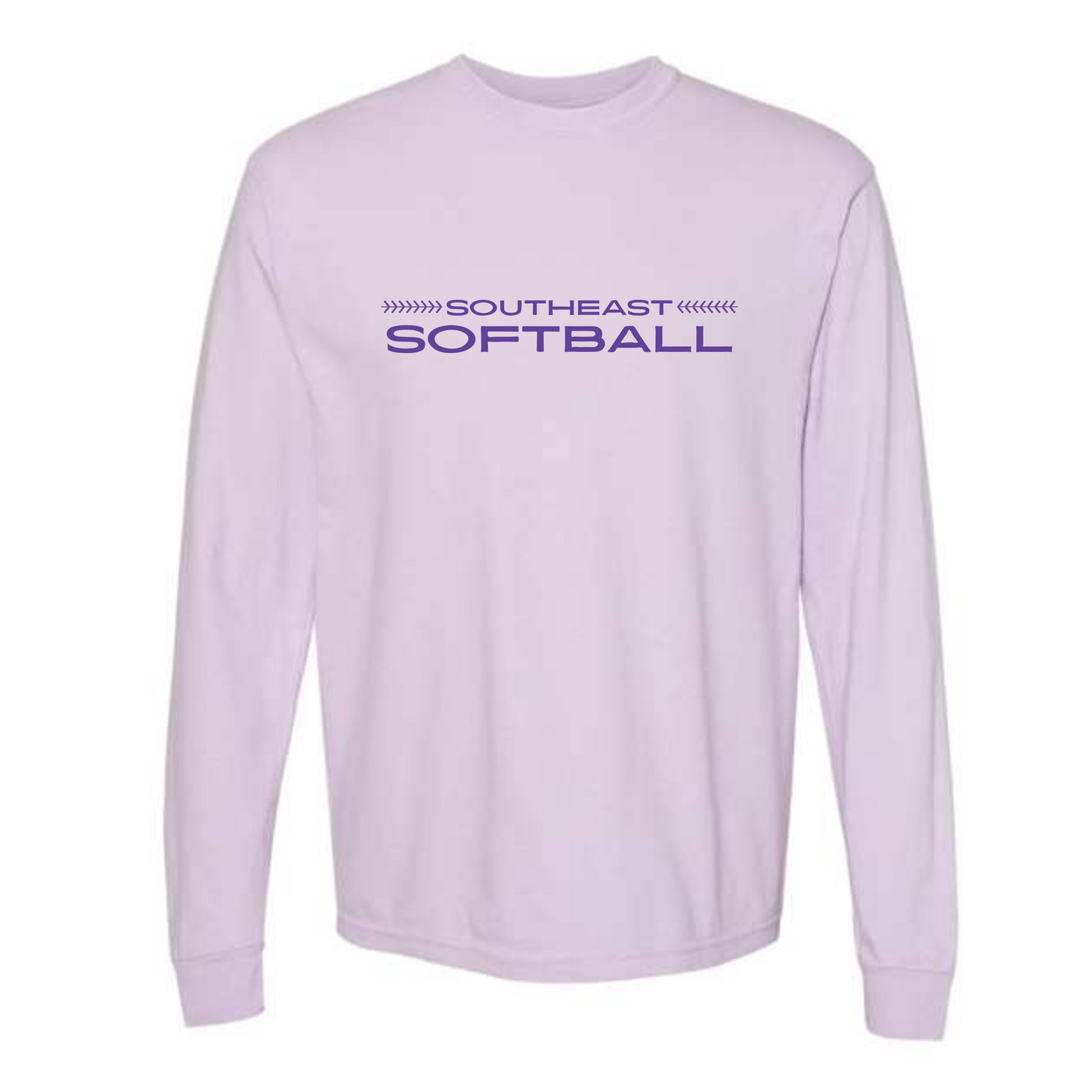 SES SOFTBALL SIMPLE LACES Vintage Wash Long Sleeve Tee (Adult)