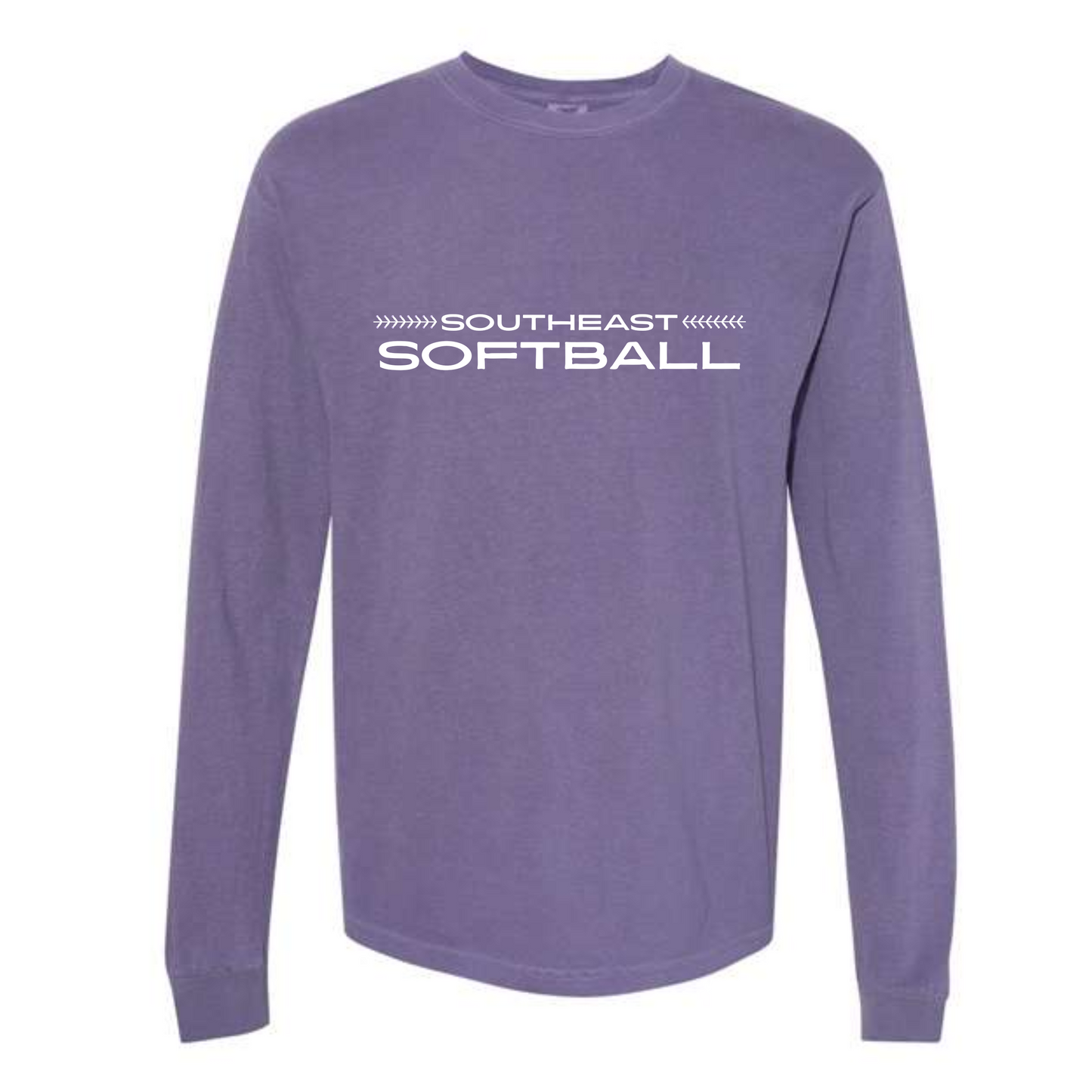 SES SOFTBALL SIMPLE LACES Vintage Wash Long Sleeve Tee (Adult)