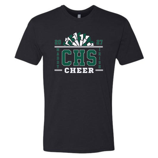 CHS CHEER POM Name/Year Black Tee