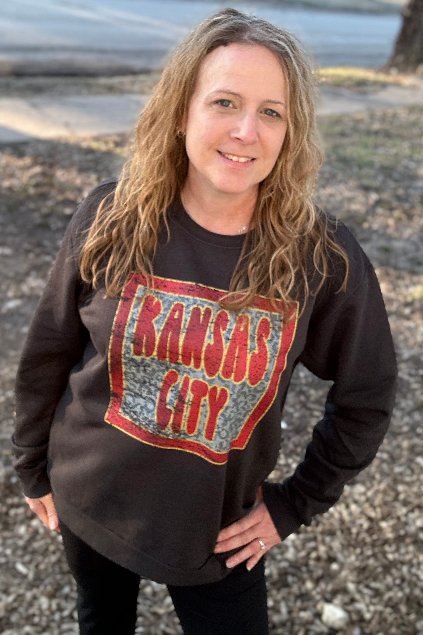 Kansas City Distressed Leopard Crewneck Sweatshirt