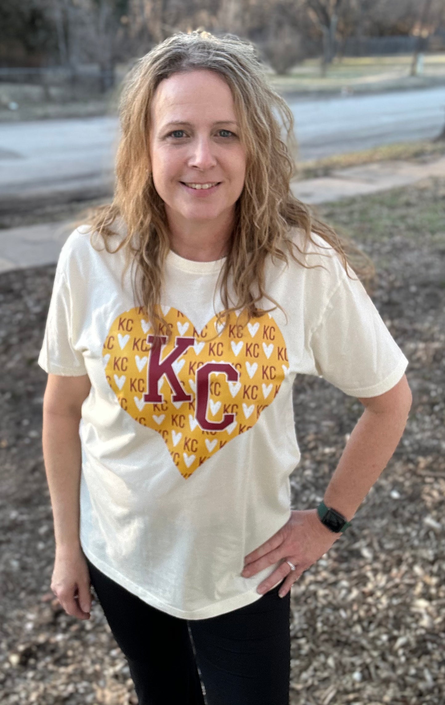 KC Heart Cream Tee