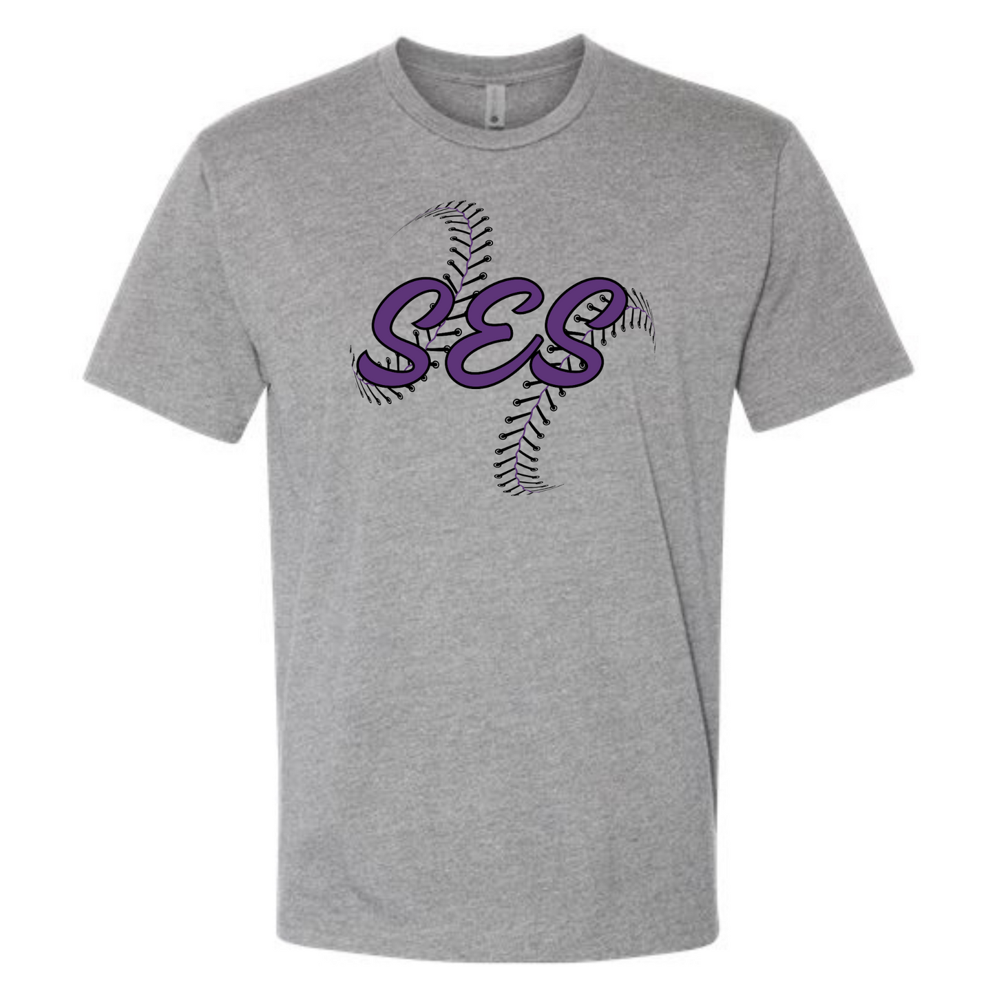 SES SOFTBALL Laces Next Level Black Tee (ADULT/KIDS)