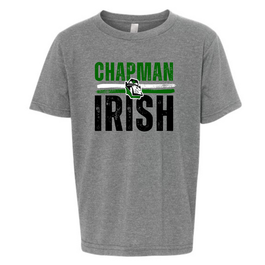 CHAPMAN IRISH Stripe Grey Short Sleeve Tee (YOUTH)