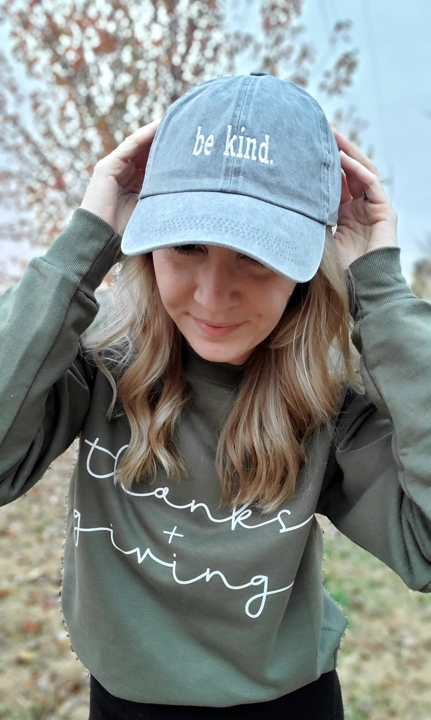 BE KIND Vintage Wash Embroidered Ball Cap