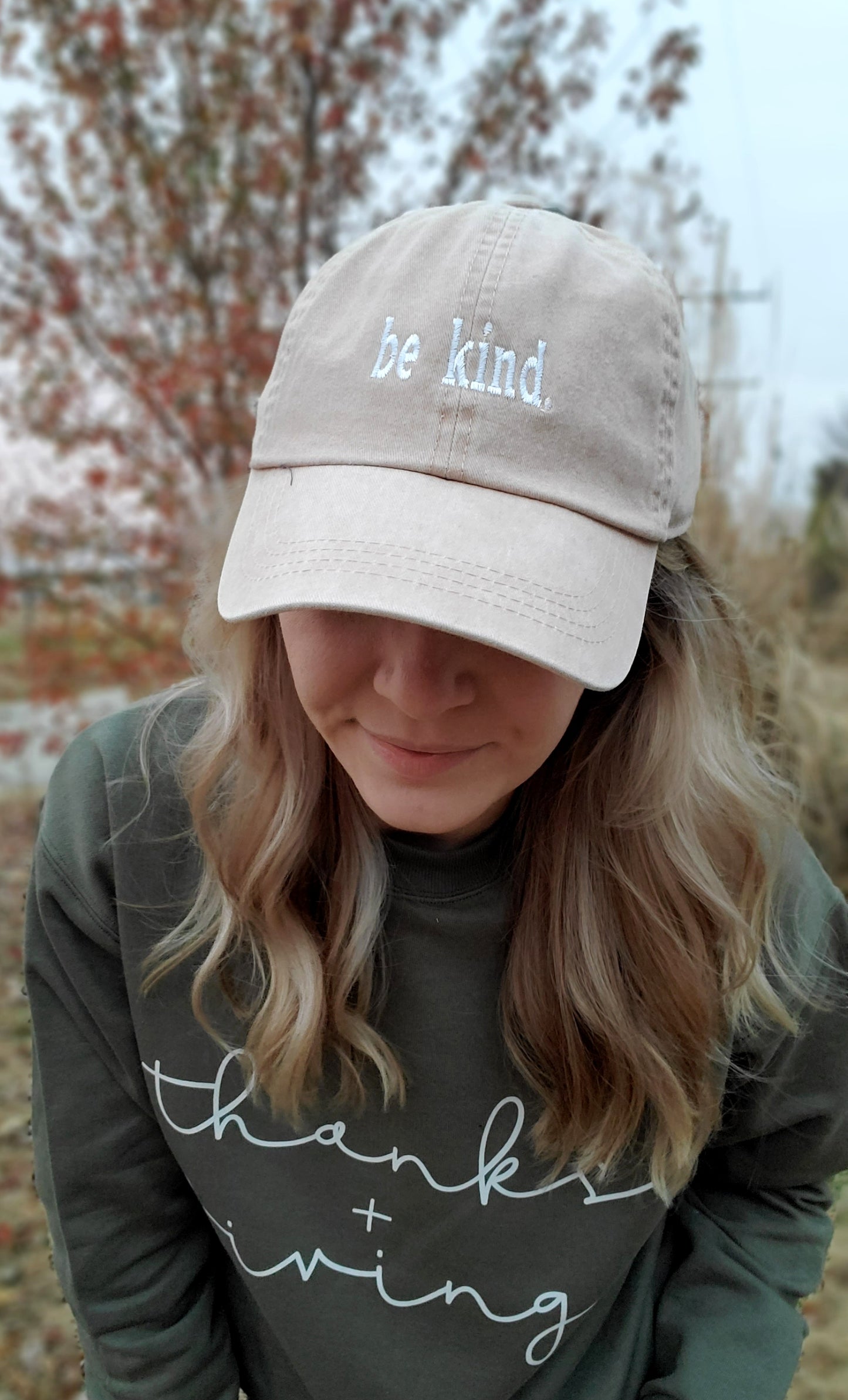 BE KIND Vintage Wash Embroidered Ball Cap