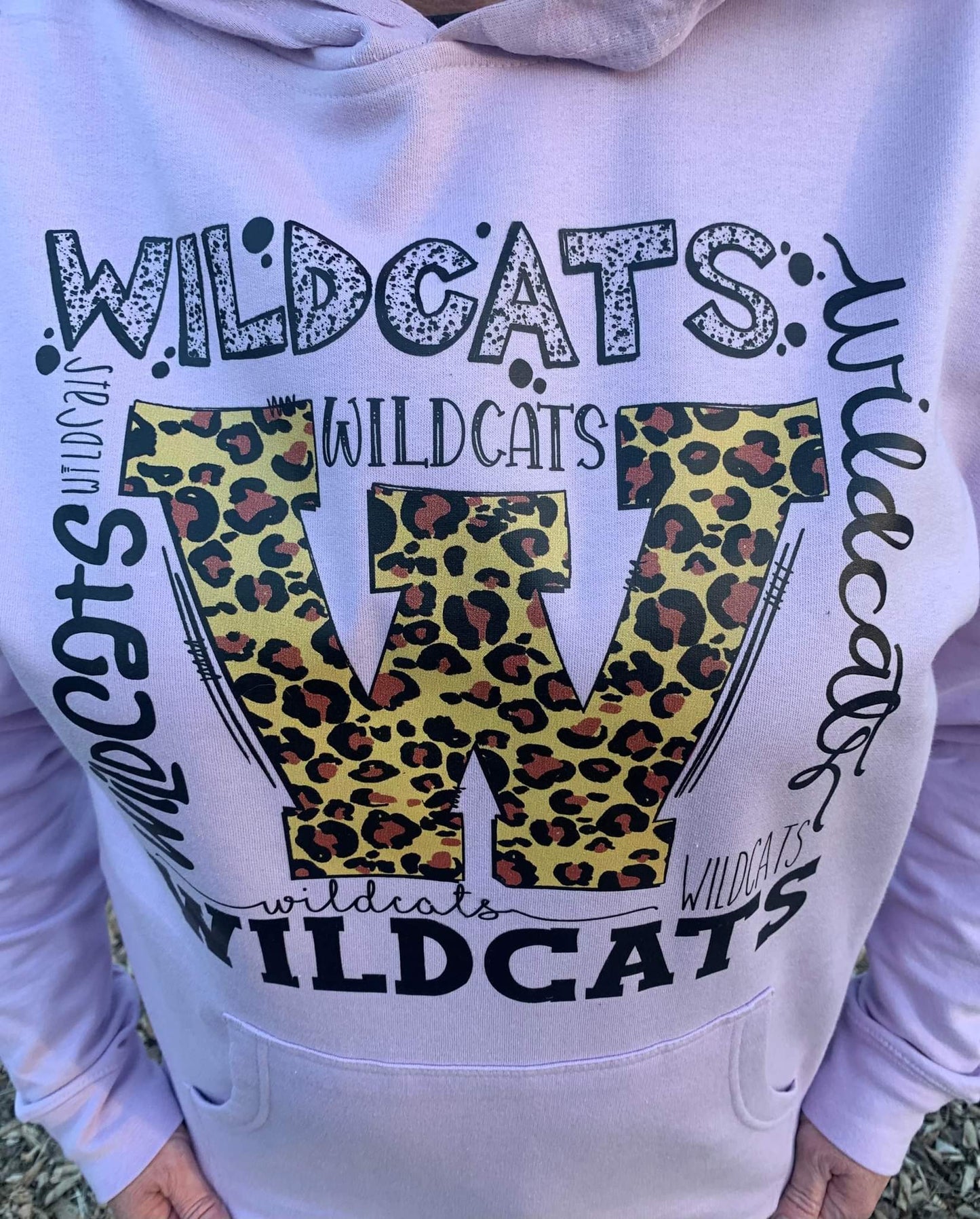 WILDCATS Leopard Lilac Hooded Sweatshirt